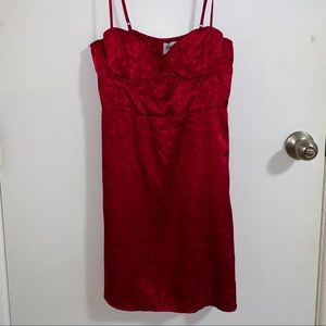 PRINCESS POLLY hot pink mini floral satin dress